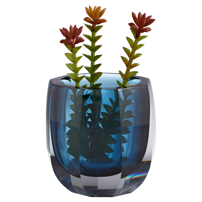 Quorum Home Cyan - 11254 - Vase - Blue/Clear