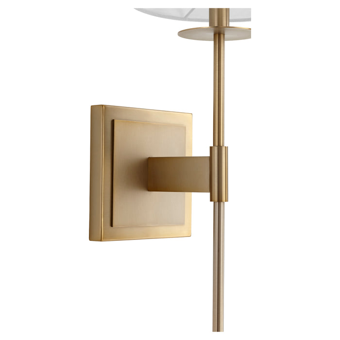 Quorum Home Cyan - 11264 - One Light Wall Mount - Aged Brass