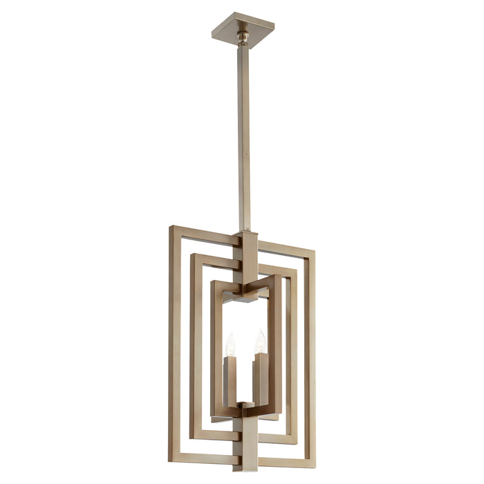 Quorum Home Cyan - 11388 - Four Light Pendant - Dark Brass