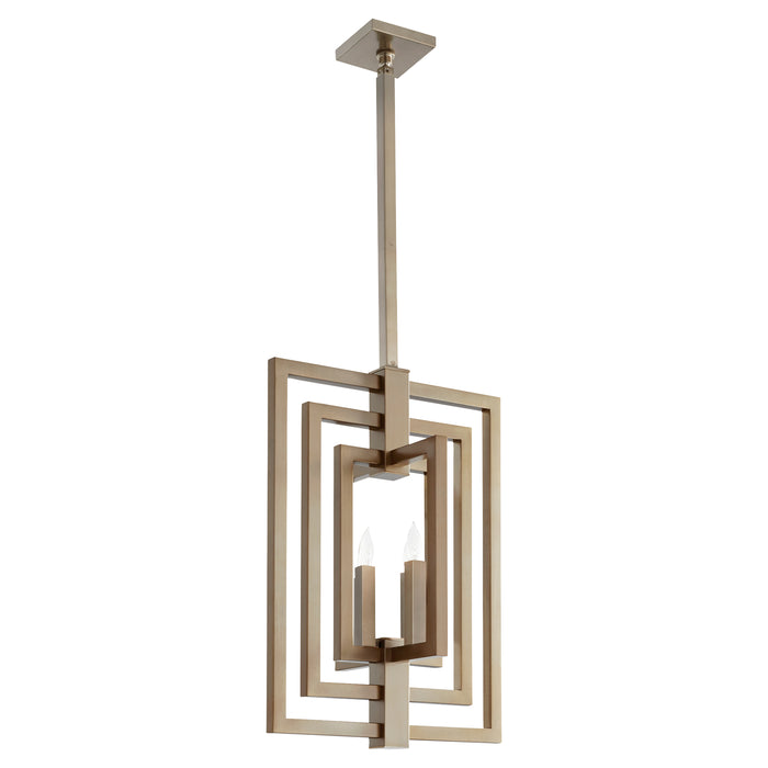 Quorum Home Cyan - 11388 - Four Light Pendant - Dark Brass