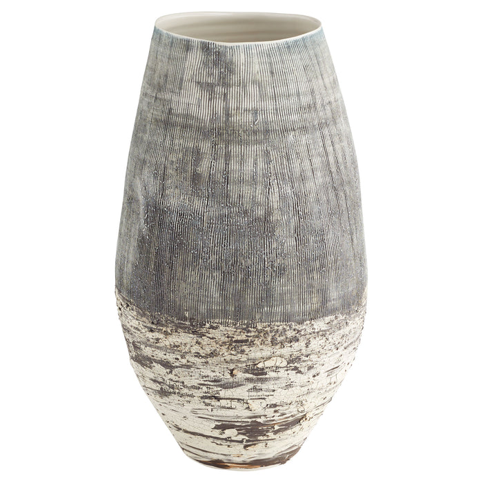 Quorum Home Cyan - 11413 - Vase - Off White And Brown