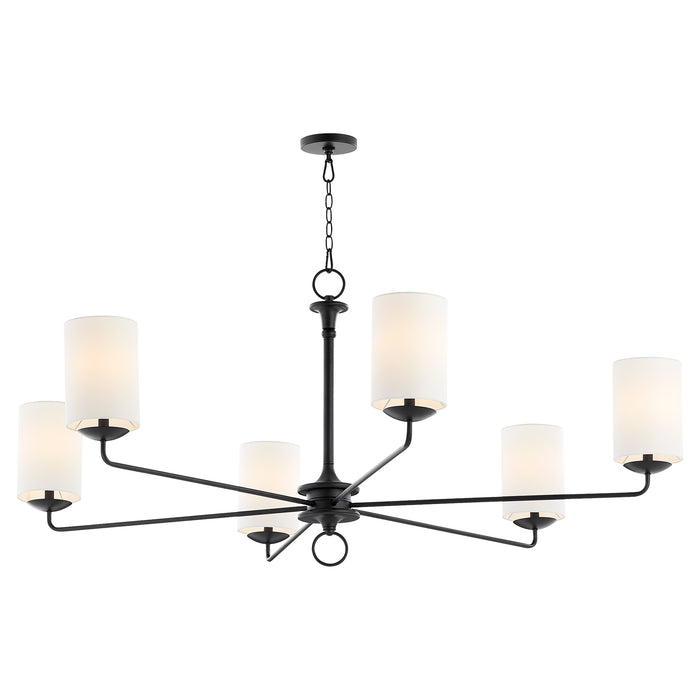 Quorum Home Cyan - 11433 - Six Light Chandelier - Black