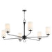 Quorum Home Cyan - 11433 - Six Light Chandelier - Black