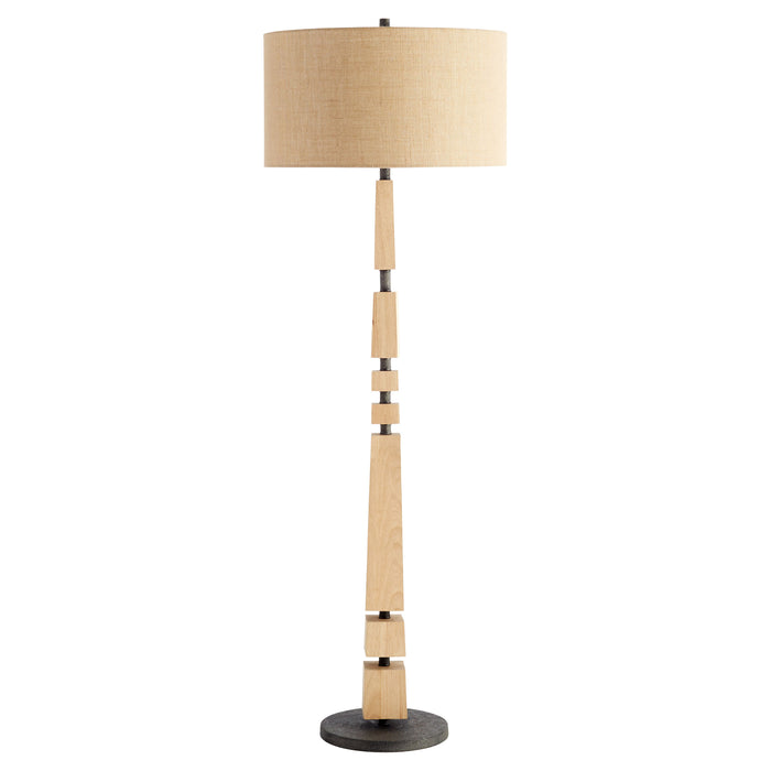 Quorum Home Cyan - 11454 - One Light Floor Lamp - Tan And Black