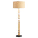 Quorum Home Cyan - 11454 - One Light Floor Lamp - Tan And Black