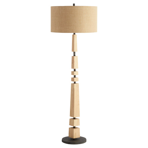 Quorum Home Cyan - 11454 - One Light Floor Lamp - Tan And Black