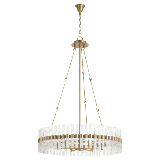 Quorum Home Cyan - 11627 - Six Light Chandelier - Aged Brass