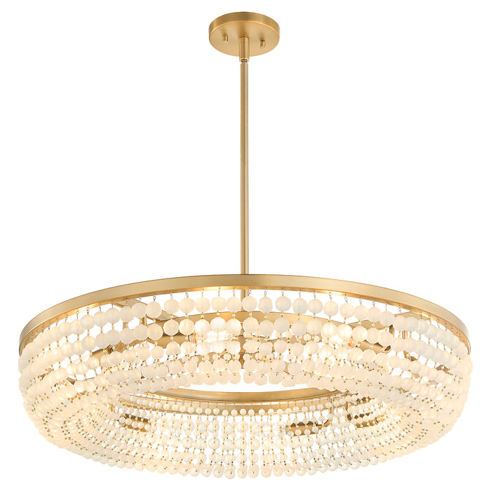 Ophelia 8 Light Pendant | Aged Brass