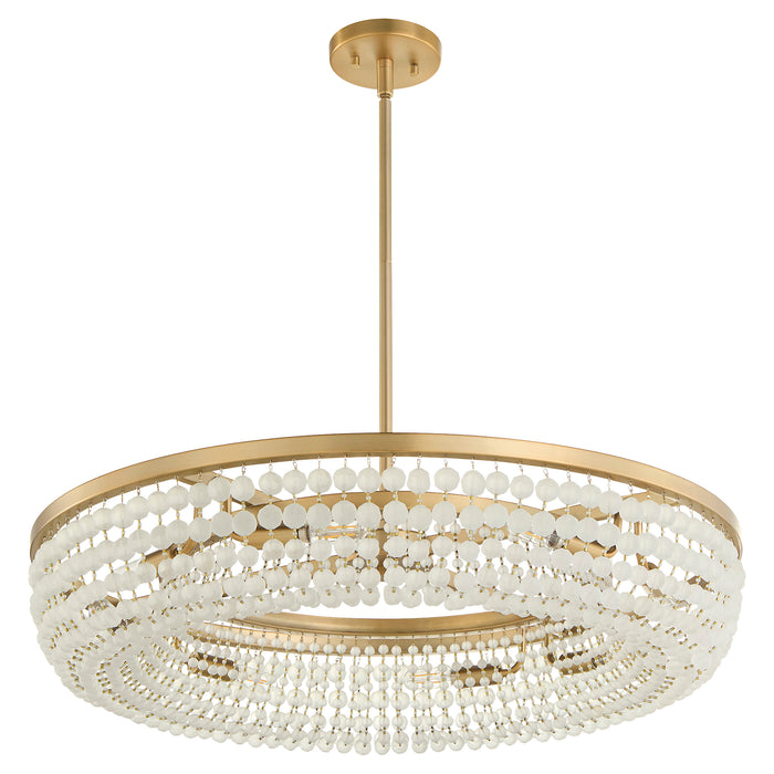 Ophelia 8 Light Pendant | Aged Brass