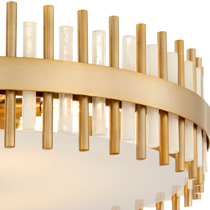 Cassio 6 Light Pendant | Aged Brass