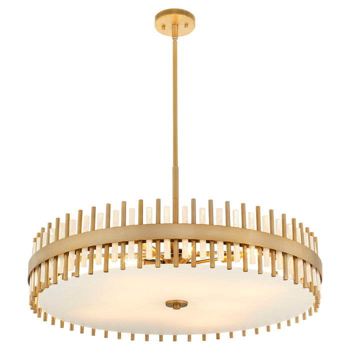 Cassio 8 Light Pendant | Aged Brass