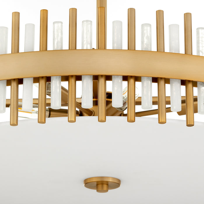 Cassio 8 Light Pendant | Aged Brass