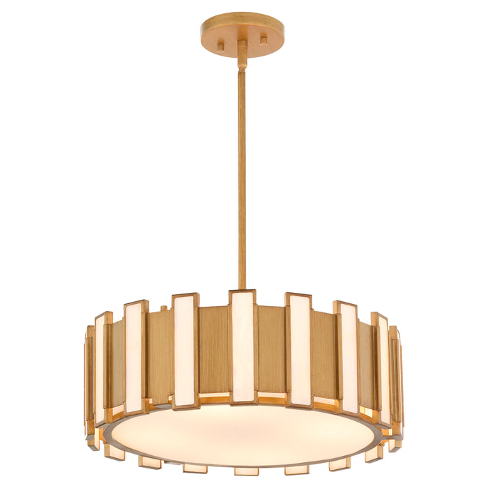 Volterra 4 Light Pendant | Aged Brass