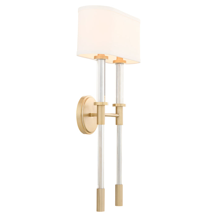 Hightower 2 Light Wall Sconce | Aged Brass