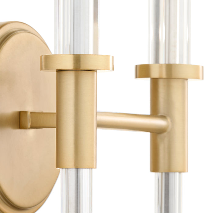 Hightower 2 Light Wall Sconce | Aged Brass