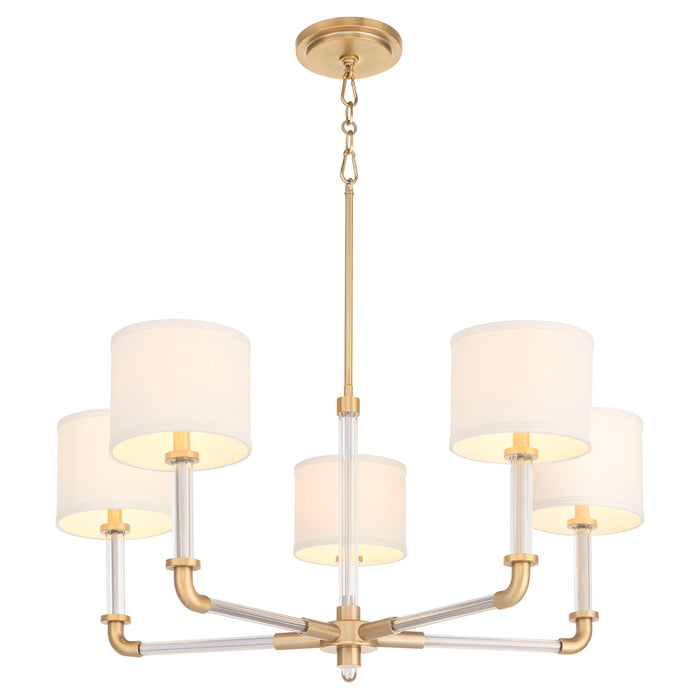 Hightower 5 Light Chandelier | Aged Brass