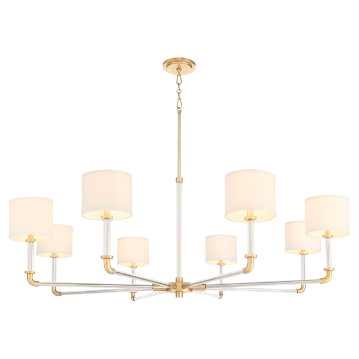 Hightower 8 Light Chandelier | Aged Brass