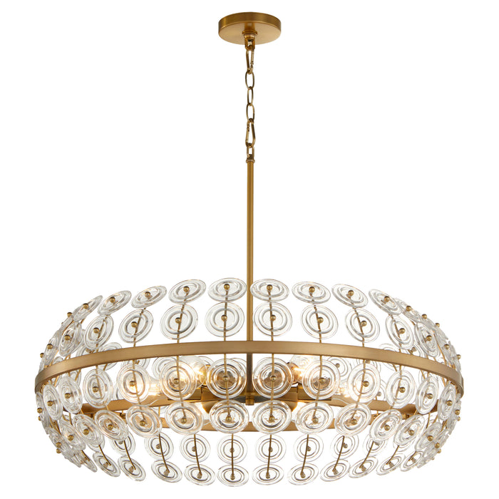 Selena 6 Light Pendant | Aged Brass