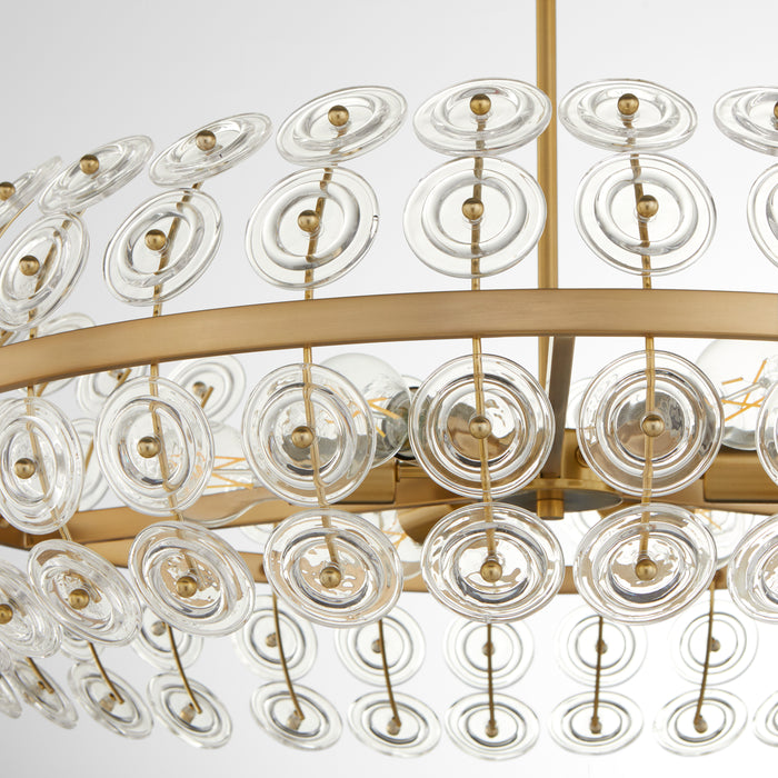 Selena 6 Light Pendant | Aged Brass