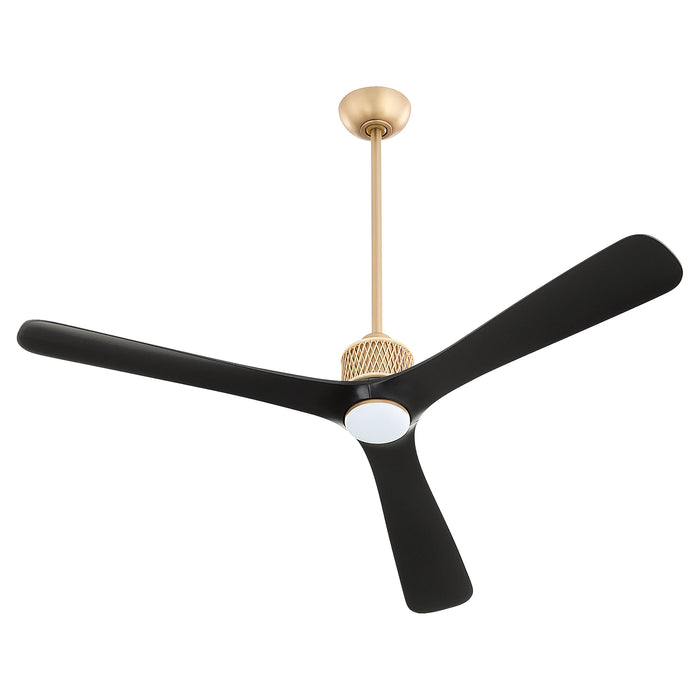 Shamal 60" Ceiling Fan | Aged Brass - Matte Black