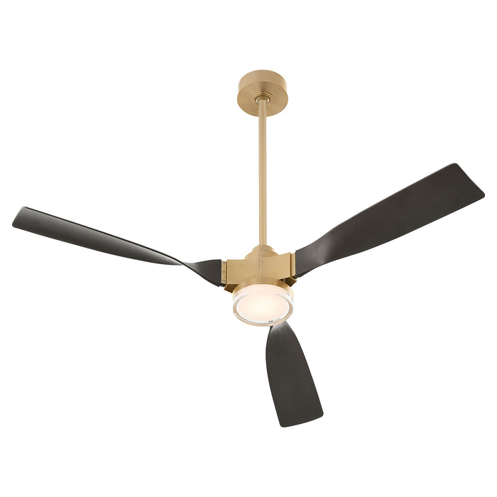 Alisio 58" Ceiling Fan | Aged Brass - Dark Walnut