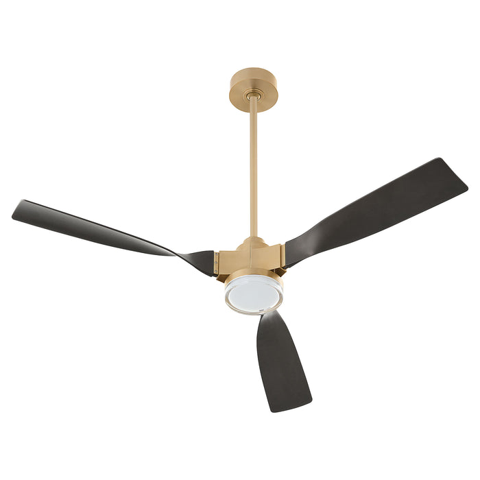 Alisio 58" Ceiling Fan | Aged Brass - Dark Walnut