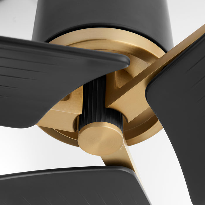 Buran 58" Ceiling Fan | Black - Aged Brass