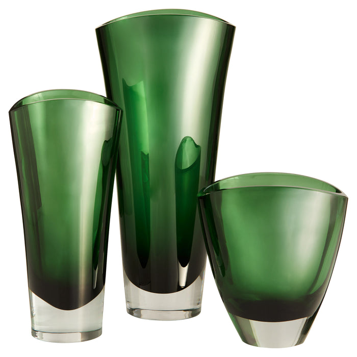 Muzo Vase | Emerald Green | Clear - Large