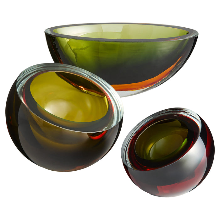 Pluto Bowl | Green | Orange - Large