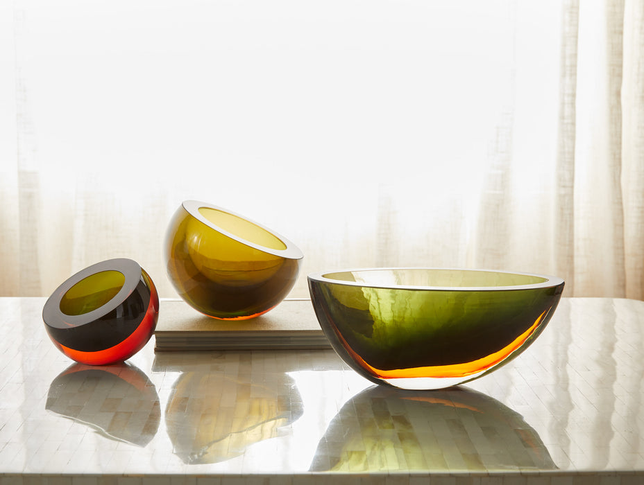 Pluto Bowl | Green | Orange - Large