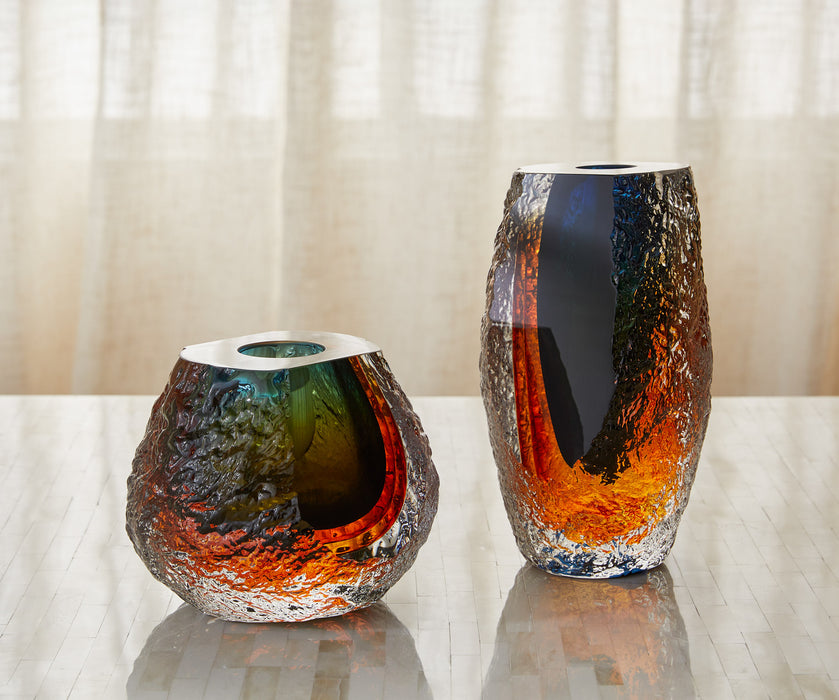 Halley Vase | Blue | Amber | Clear - Large