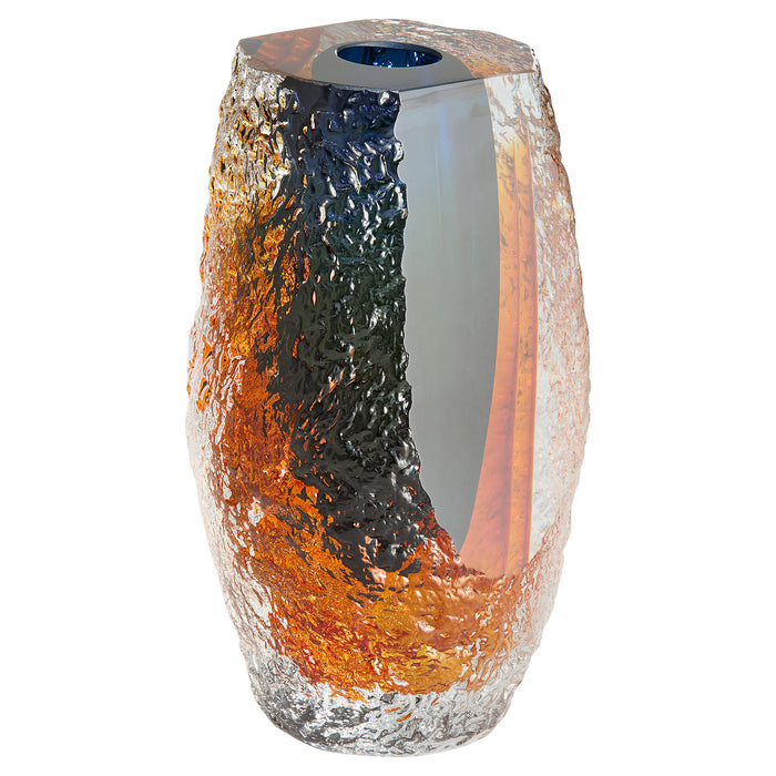 Halley Vase | Blue | Amber | Clear - Large