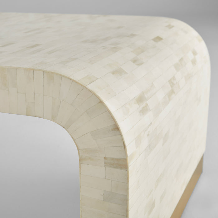 Cascada Cocktail Table | Natural Bone | Brass