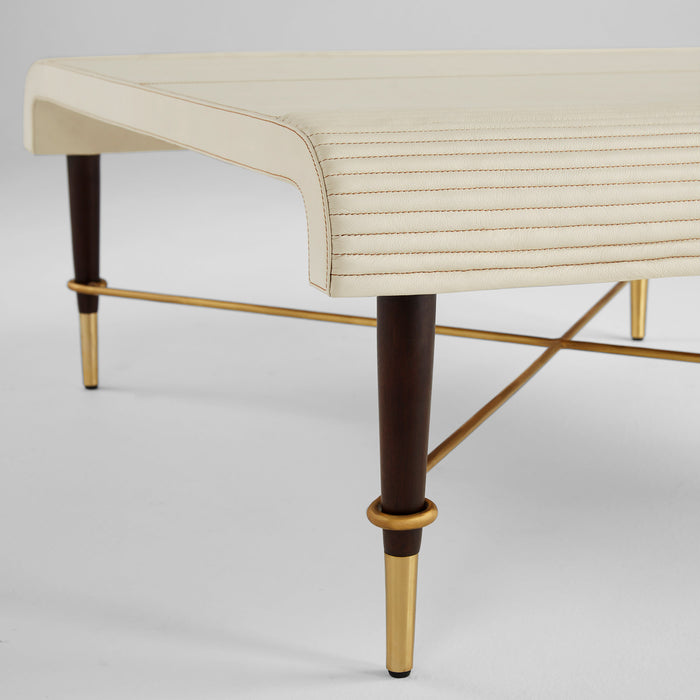 Channel Cocktail Table | Off-White | Walnut | Brass