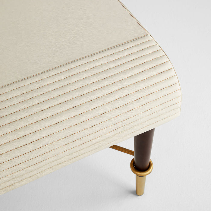 Channel Cocktail Table | Off-White | Walnut | Brass