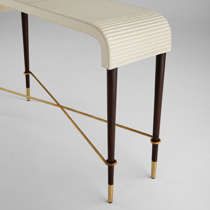 Channel Console Table | Off-White | Walnut | Brass