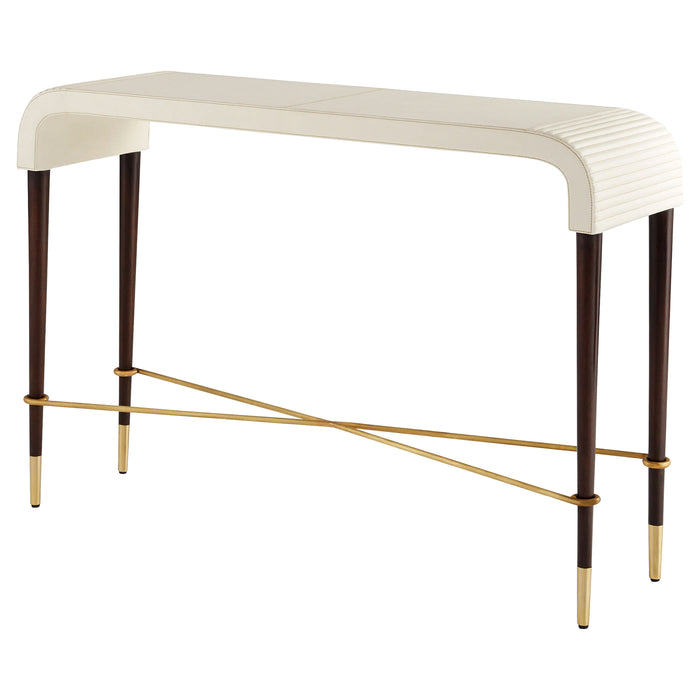 Channel Console Table | Off-White | Walnut | Brass