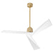 Quorum Home Oxygen - 3-113-640 - 54"Ceiling Fan - Aged Brass W/ White Blades