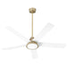 Quorum Home Oxygen - 3-115-640 - 56"Ceiling Fan - Aged Brass W/ White Blades