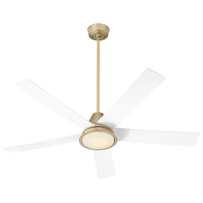 Quorum Home Oxygen - 3-115-640 - 56"Ceiling Fan - Aged Brass W/ White Blades