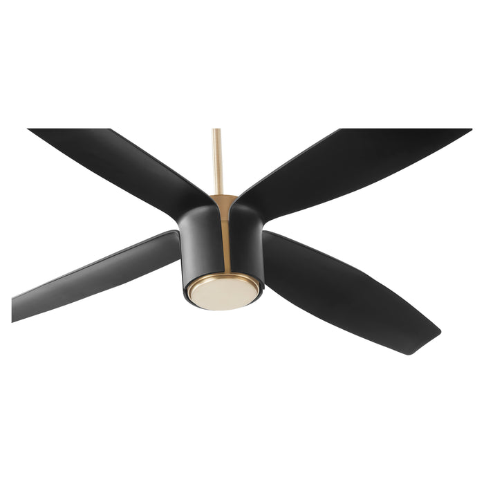 Quorum Home Oxygen - 3-116-4015 - 60"Ceiling Fan - Aged Brass W/ Black Blades