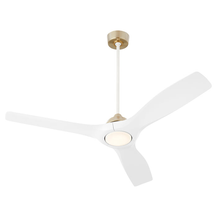 Quorum Home Oxygen - 3-118-640 - 52" Ceiling Fan - Aged Brass / White