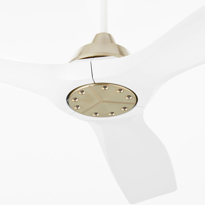 Quorum Home Oxygen - 3-118-640 - 52" Ceiling Fan - Aged Brass / White