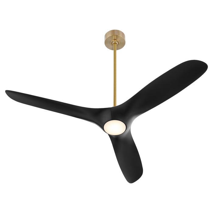 Quorum Home Oxygen - 3-122-1540 - 56" Ceiling Fan - Aged Brass / Black