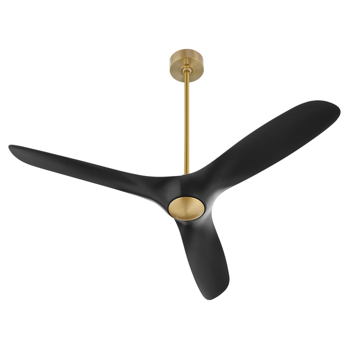 Quorum Home Oxygen - 3-122-1540 - 56" Ceiling Fan - Aged Brass / Black