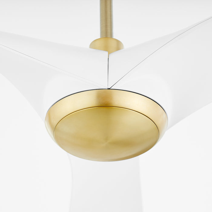 Quorum Home Oxygen - 3-123-640 - 58" Ceiling Fan - Aged Brass / White