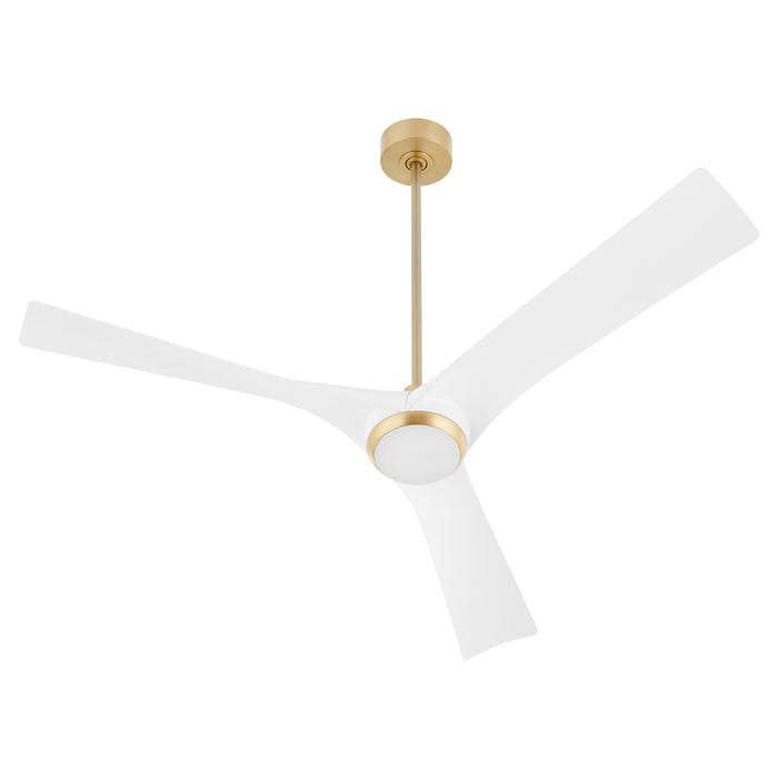 Quorum Home Oxygen - 3-123-640 - 58" Ceiling Fan - Aged Brass / White