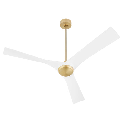 Quorum Home Oxygen - 3-123-640 - 58" Ceiling Fan - Aged Brass / White