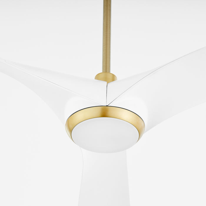 Quorum Home Oxygen - 3-123-640 - 58" Ceiling Fan - Aged Brass / White