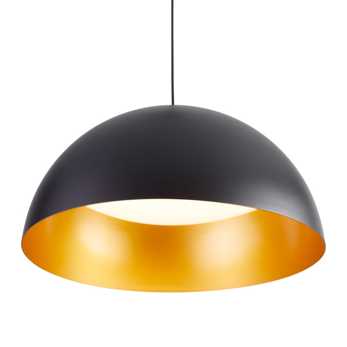 Quorum Home Oxygen - 3-21-1550 - LED Pendant - Black W/ Industrial Brass